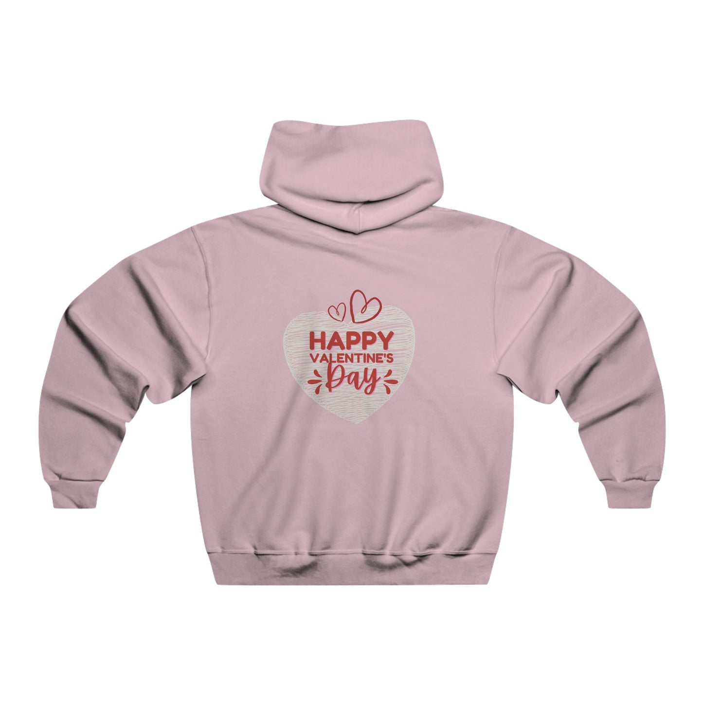 Valentine's Day Heart Hooded Sweatshirt - "Happy Valentine's Day" Design