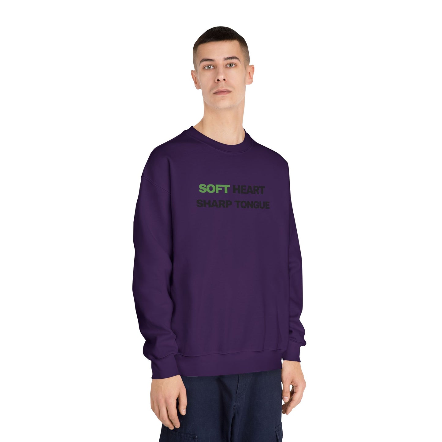 Soft Heart. Sharp Tongue. – Minimal Graphic Crewneck Sweatshirt