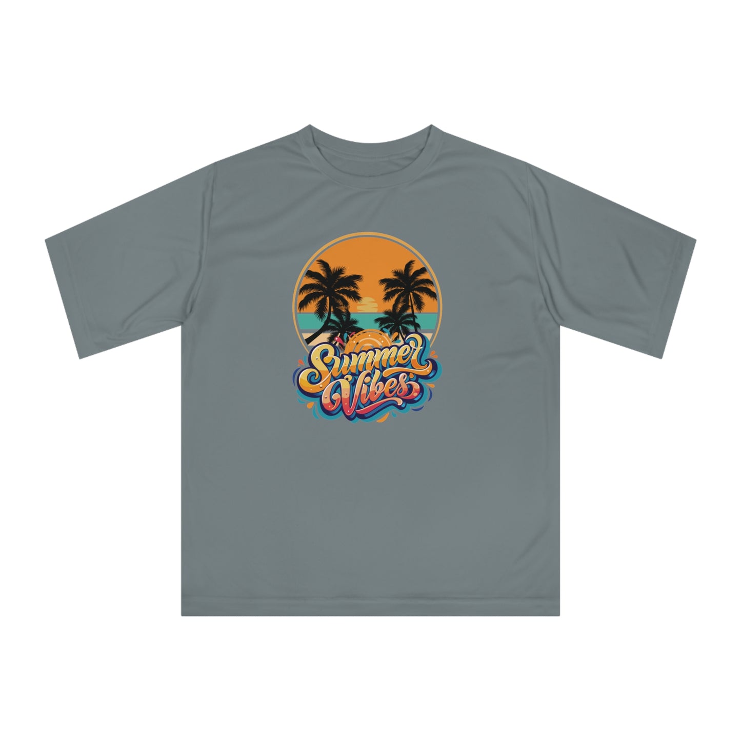 Summer Vibes Performance T-Shirt — Tropical Palm Beach Graphic