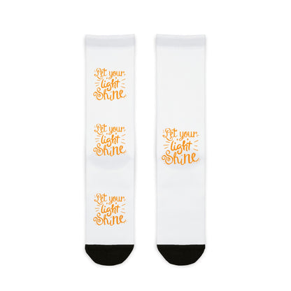 Crew Socks — “Let Your Light Shine” Sublimation Athletic Socks