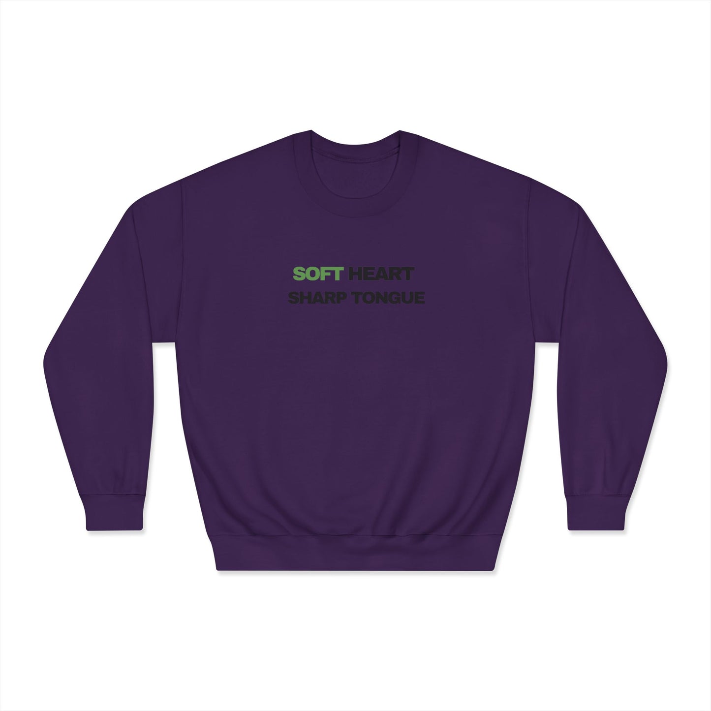 Soft Heart. Sharp Tongue. – Minimal Graphic Crewneck Sweatshirt