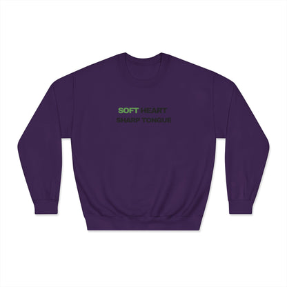 Soft Heart. Sharp Tongue. – Minimal Graphic Crewneck Sweatshirt