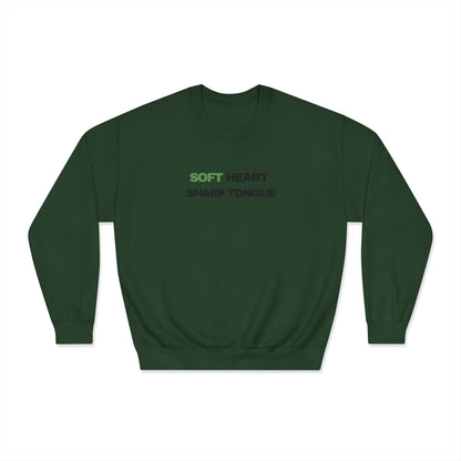 Soft Heart. Sharp Tongue. – Minimal Graphic Crewneck Sweatshirt