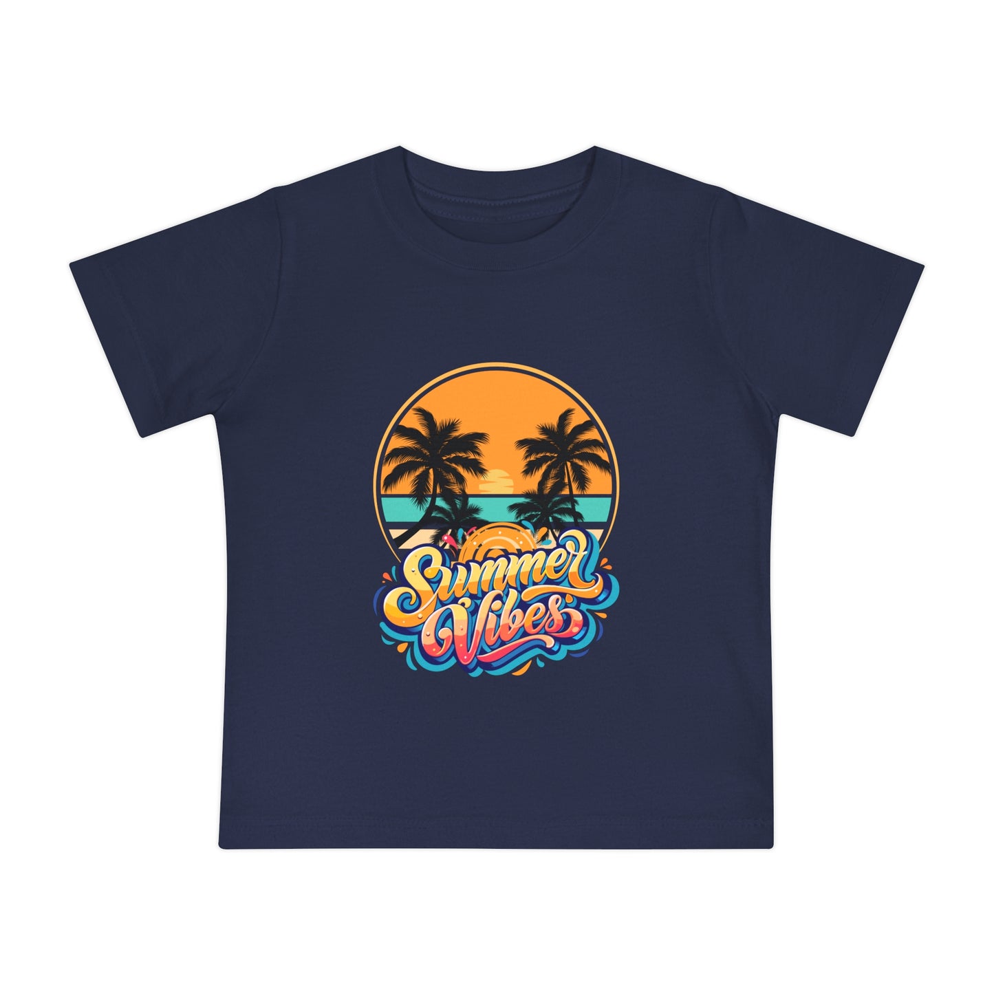 Baby T-Shirt — 'Summer Vibes' Palm Beach Graphic