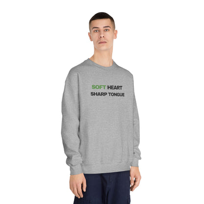 Soft Heart. Sharp Tongue. – Minimal Graphic Crewneck Sweatshirt