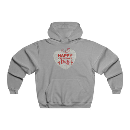 Valentine's Day Heart Hooded Sweatshirt - "Happy Valentine's Day" Design