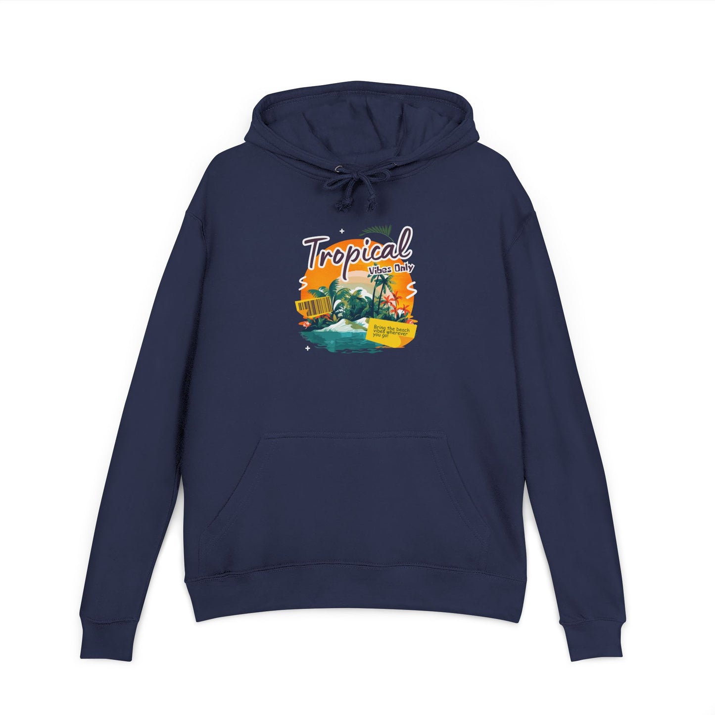 Tropical Island Hoodie — "Tropical Vibes" Graphic Pullover