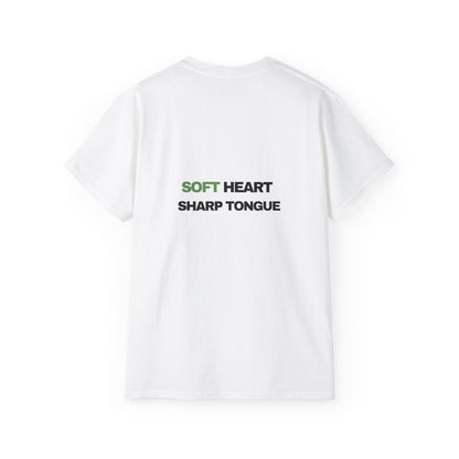 Soft Heart Sharp Tongue Tee — Graphic Cotton T‑Shirt
