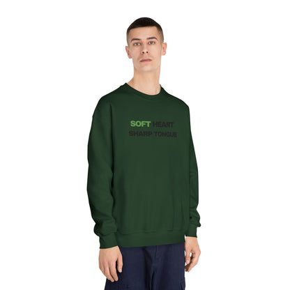 Soft Heart. Sharp Tongue. – Minimal Graphic Crewneck Sweatshirt