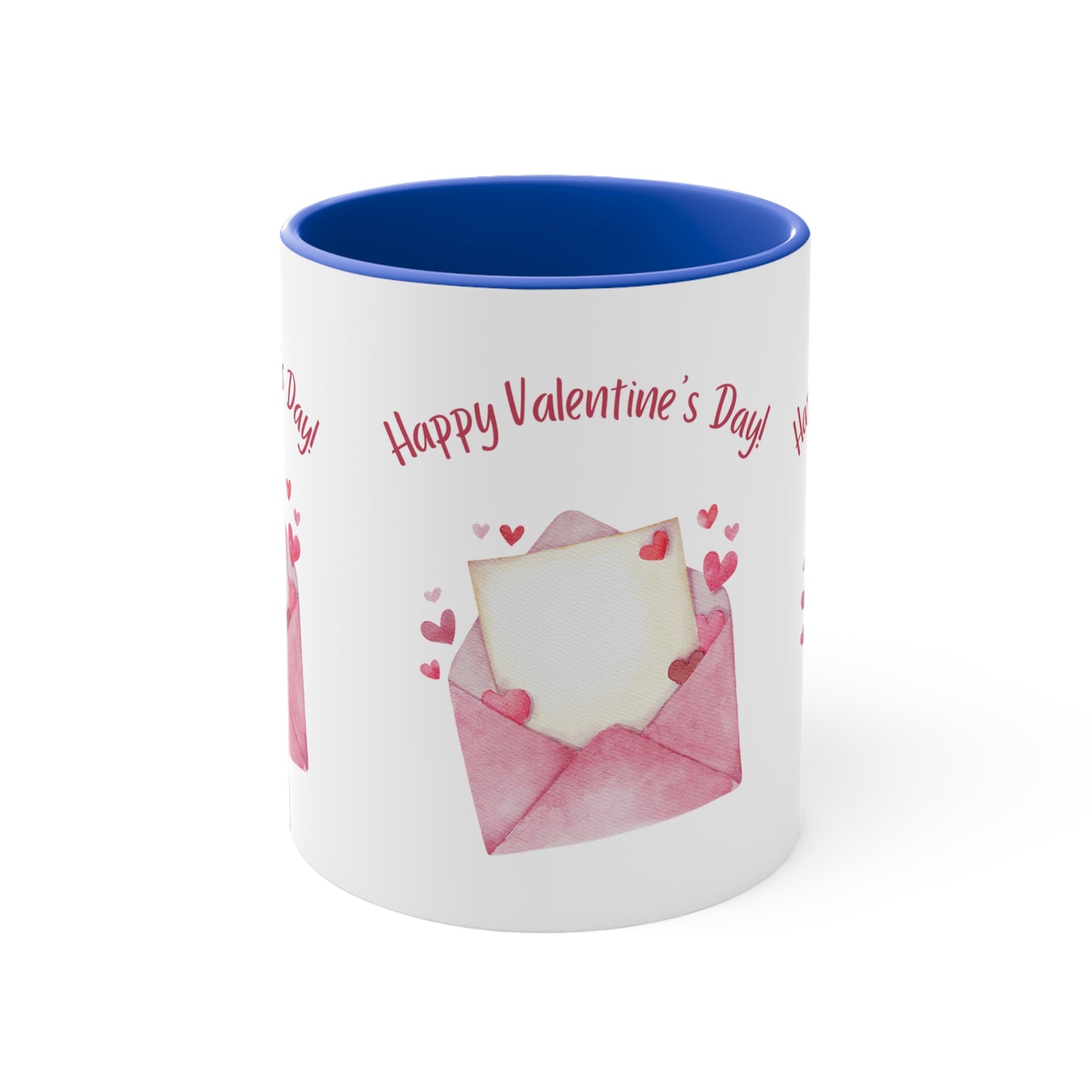Valentine's Day Accent Mug — Pink Love Letter Design