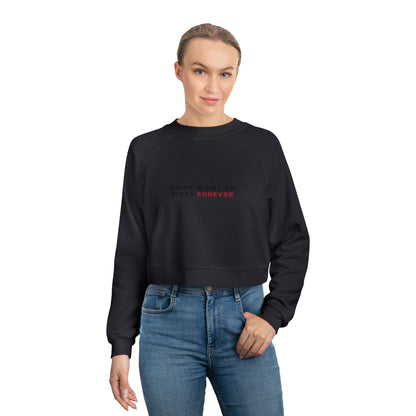 Cropped Pullover — "Swipe Right on Pizza Forever" Cozy Graphic Sweatshirt