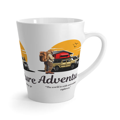 Latte Mug - Adventure Camping Campervan Mug with ‘Adventure’ Design