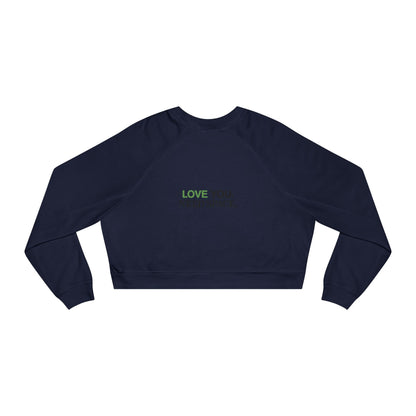 Cropped Pullover — "Love You. Need Space." Minimalist Slogan Sweatshirt