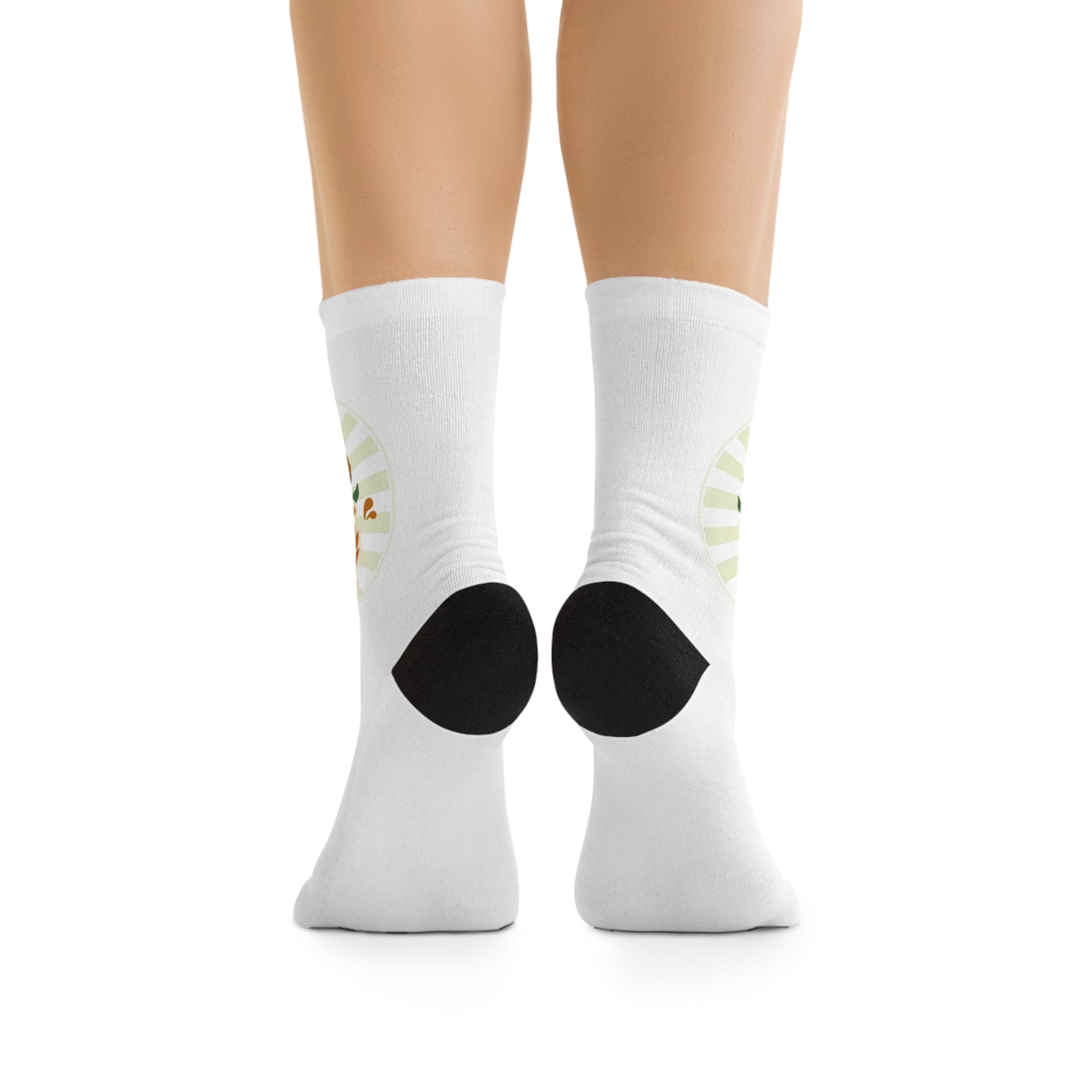 Retro Flower 'Take It Easy' Recycled Poly Socks