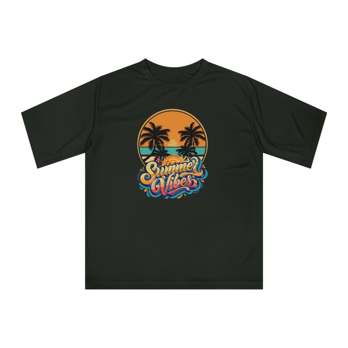 Summer Vibes Performance T-Shirt — Tropical Palm Beach Graphic