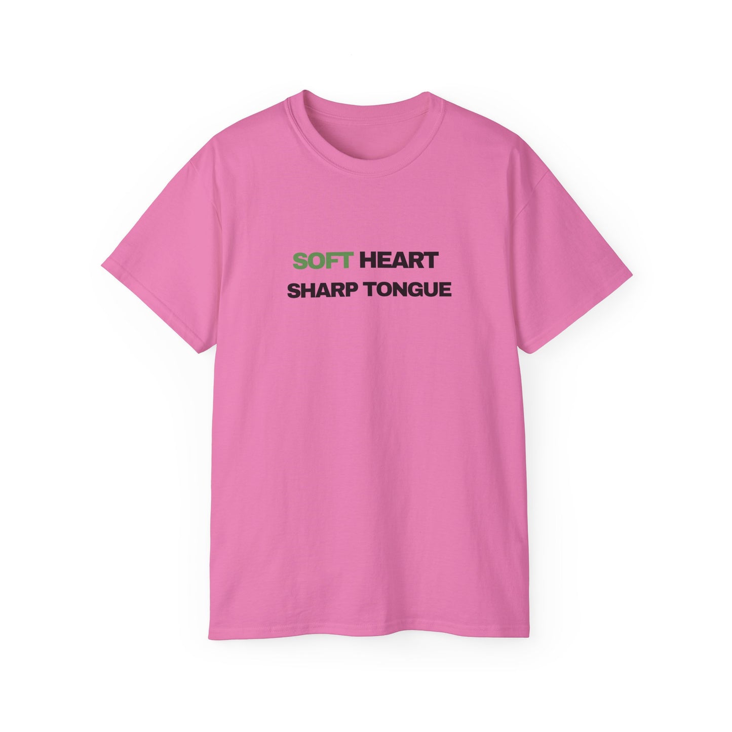 Soft Heart Sharp Tongue Tee — Graphic Cotton T‑Shirt