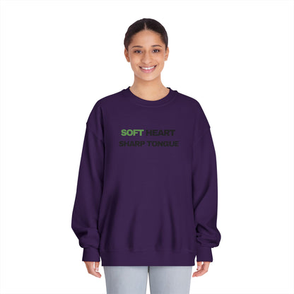 Soft Heart. Sharp Tongue. – Minimal Graphic Crewneck Sweatshirt