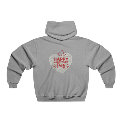 Valentine's Day Heart Hooded Sweatshirt - "Happy Valentine's Day" Design