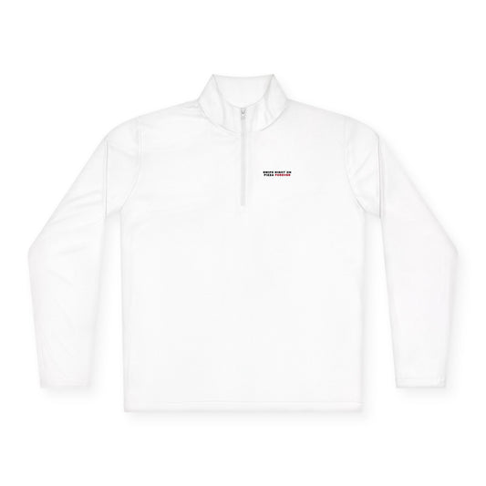 Quarter-Zip Pullover — "Swipe Right on Pizza Forever" Embroidered Casual Pullover