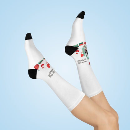 Valentine’s Dog Crew Socks — “Can I Get a Hug For Valentine?” Cushioned Socks