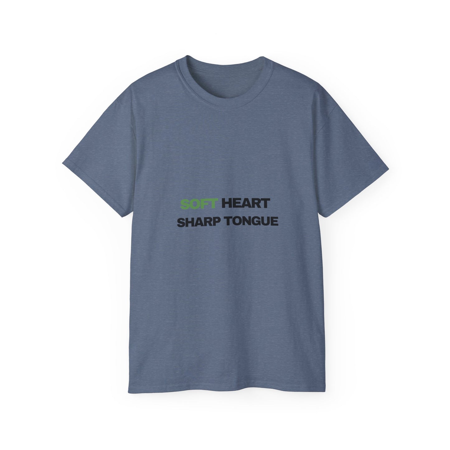 Soft Heart Sharp Tongue Tee — Graphic Cotton T‑Shirt