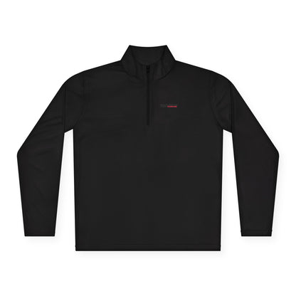 Quarter-Zip Pullover — "Swipe Right on Pizza Forever" Embroidered Casual Pullover