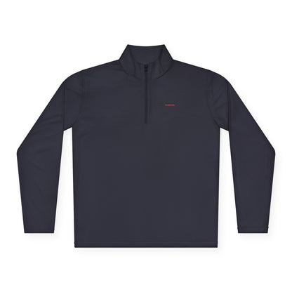 Quarter-Zip Pullover — "Swipe Right on Pizza Forever" Embroidered Casual Pullover