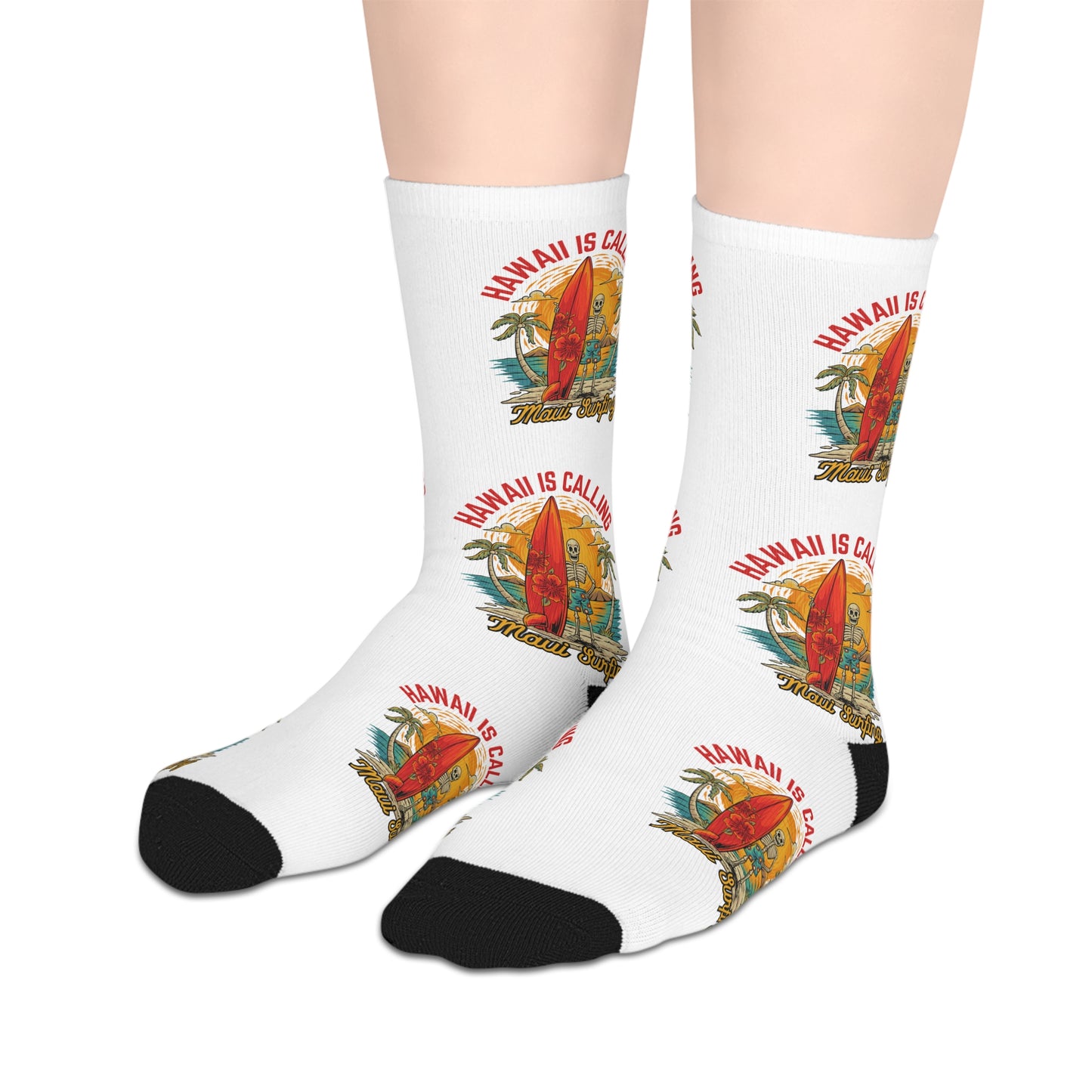 Hawaiian Surf Vintage Mid-Length Socks