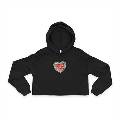 Cropped Hoodie — ‘Happy Day’ Heart Graphic Cropped Hoodie