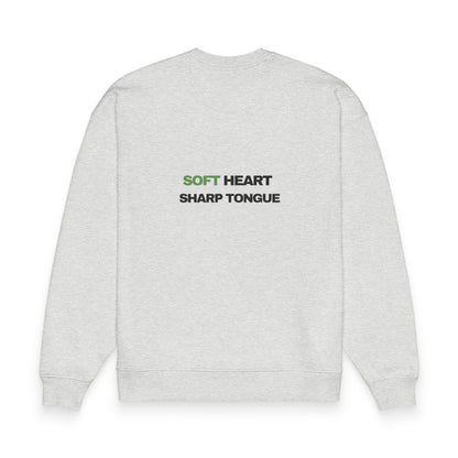 Soft Heart Sharp Tongue Sweatshirt — Organic Oversized Casual Pullover