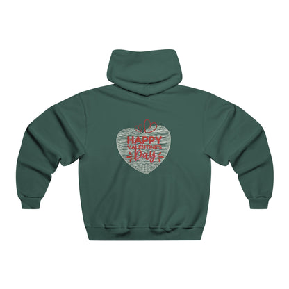 Valentine's Day Heart Hooded Sweatshirt - "Happy Valentine's Day" Design