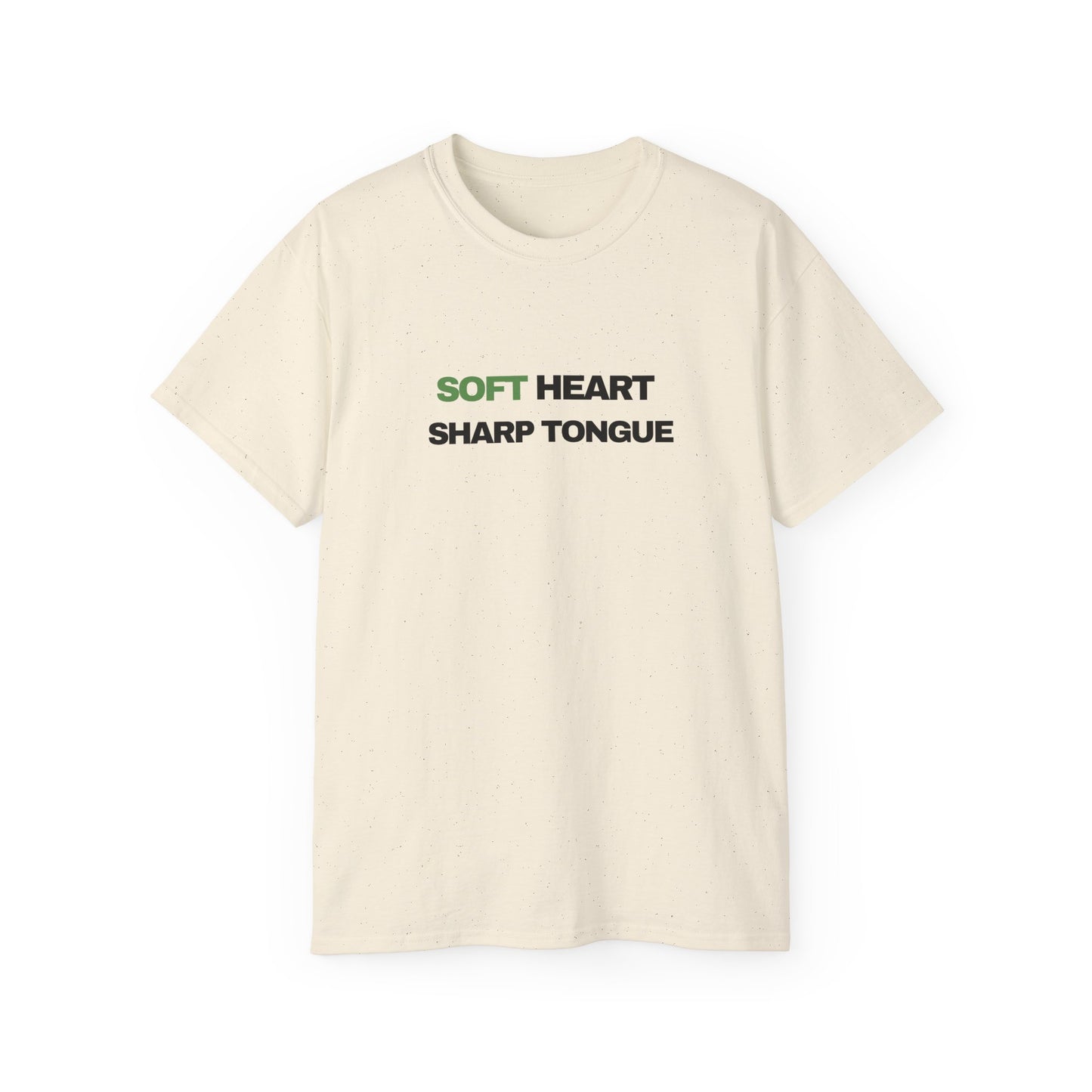 Soft Heart Sharp Tongue Tee — Graphic Cotton T‑Shirt