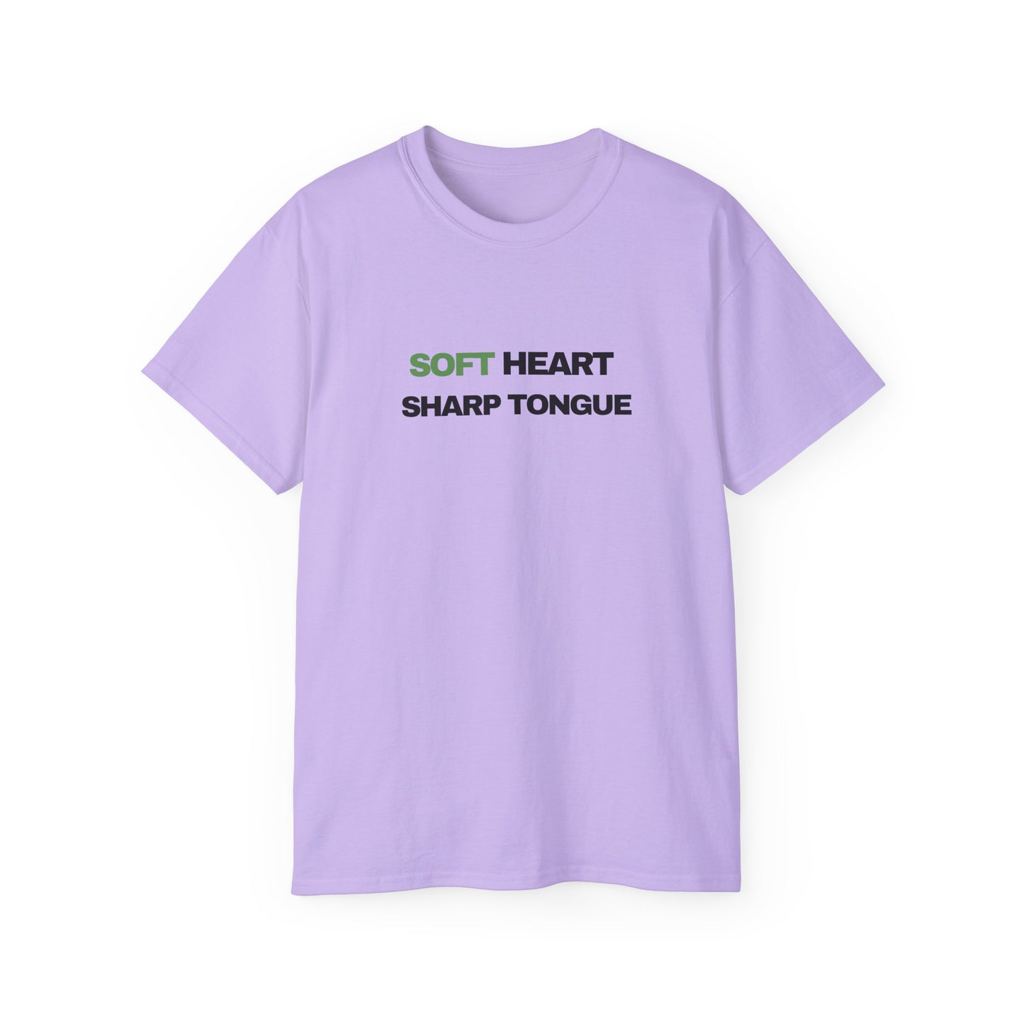 Soft Heart Sharp Tongue Tee — Graphic Cotton T‑Shirt