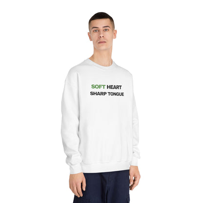 Soft Heart. Sharp Tongue. – Minimal Graphic Crewneck Sweatshirt