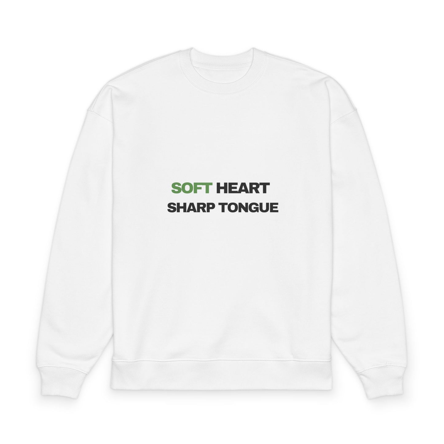 Soft Heart Sharp Tongue Sweatshirt — Organic Oversized Casual Pullover