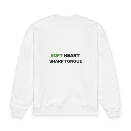 Soft Heart Sharp Tongue Sweatshirt — Organic Oversized Casual Pullover