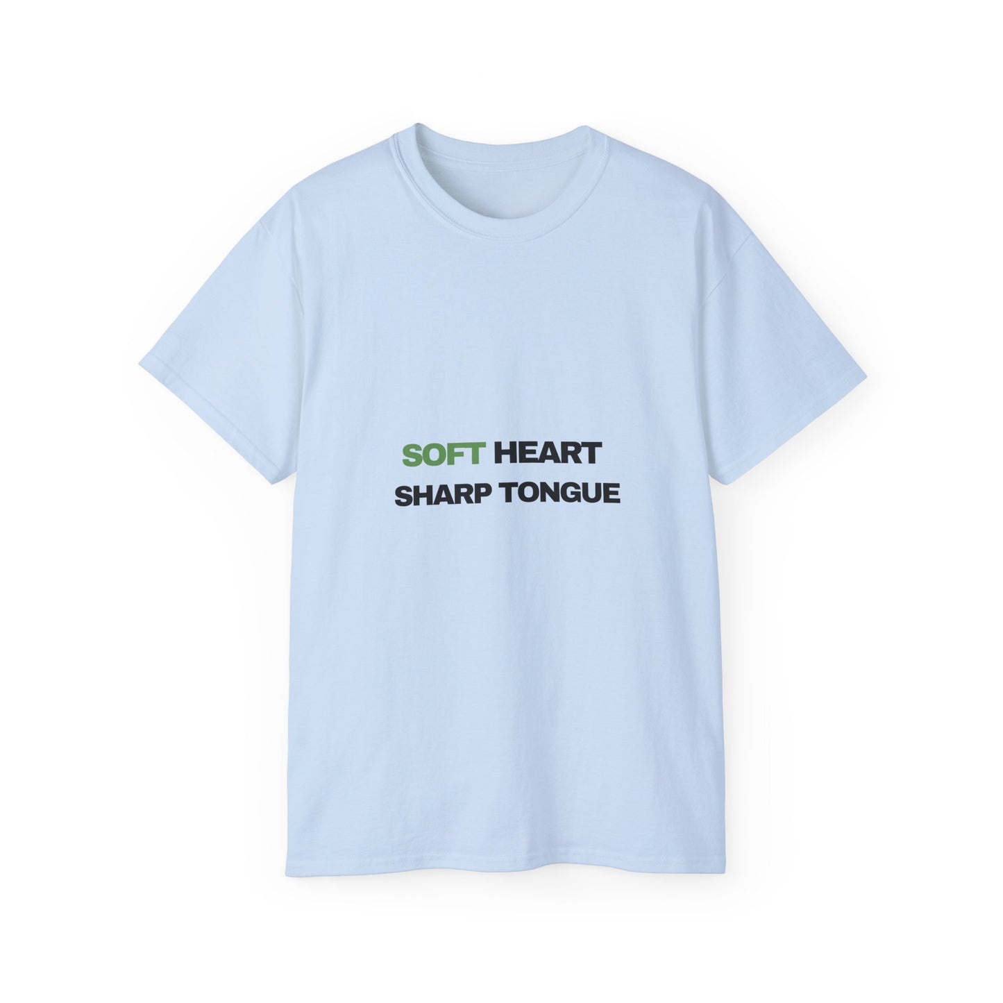 Soft Heart Sharp Tongue Tee — Graphic Cotton T‑Shirt