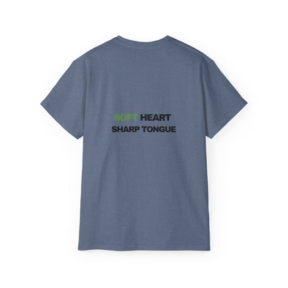 Soft Heart Sharp Tongue Tee — Graphic Cotton T‑Shirt