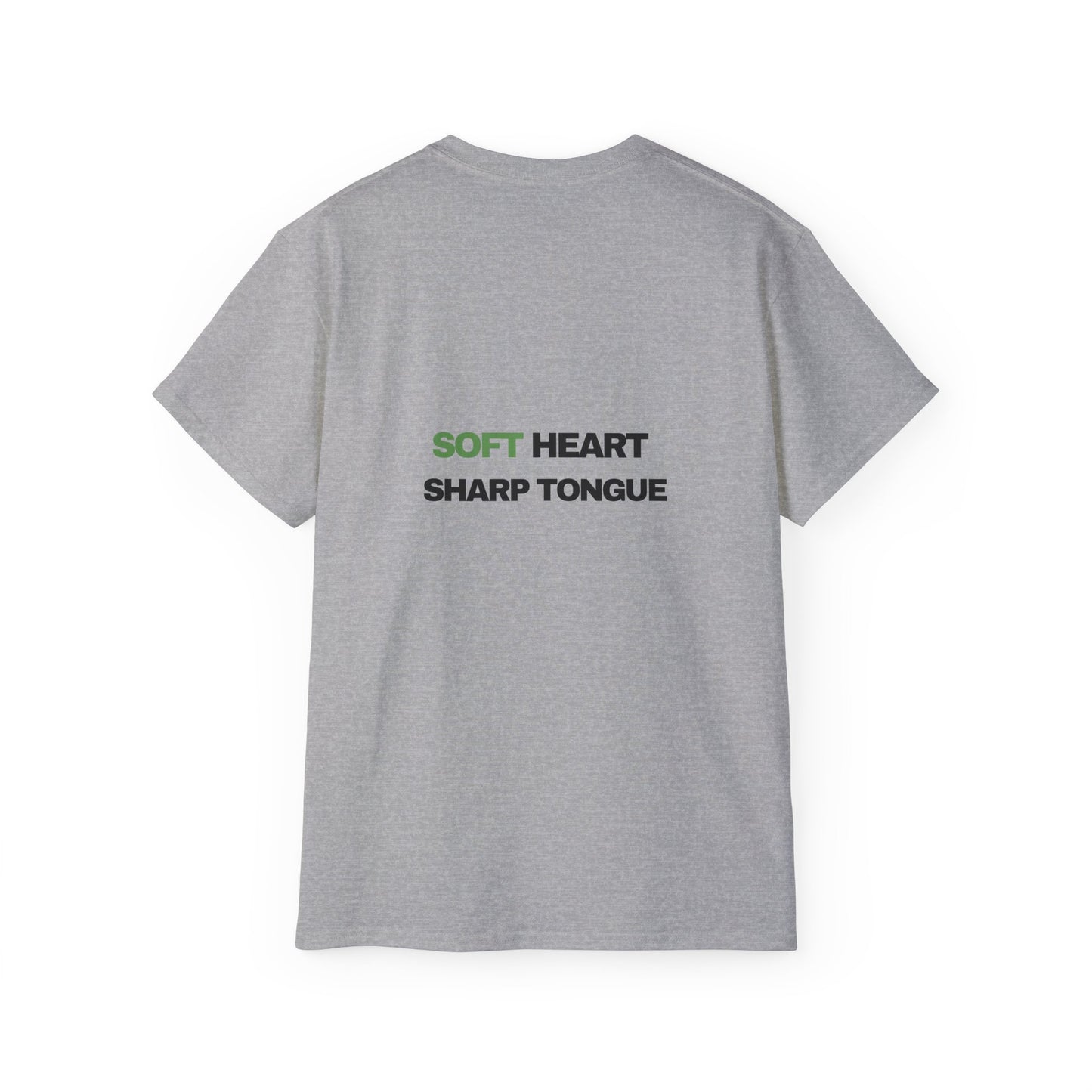 Soft Heart Sharp Tongue Tee — Graphic Cotton T‑Shirt