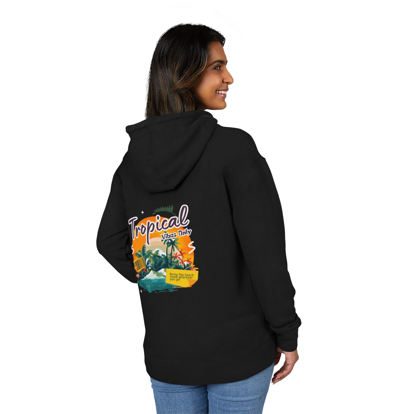 Tropical Island Hoodie — "Tropical Vibes" Graphic Pullover