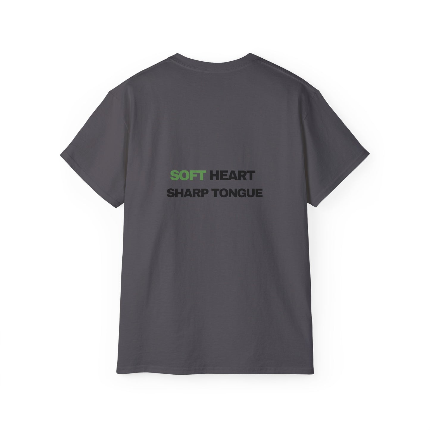 Soft Heart Sharp Tongue Tee — Graphic Cotton T‑Shirt