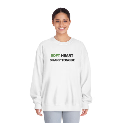 Soft Heart. Sharp Tongue. – Minimal Graphic Crewneck Sweatshirt