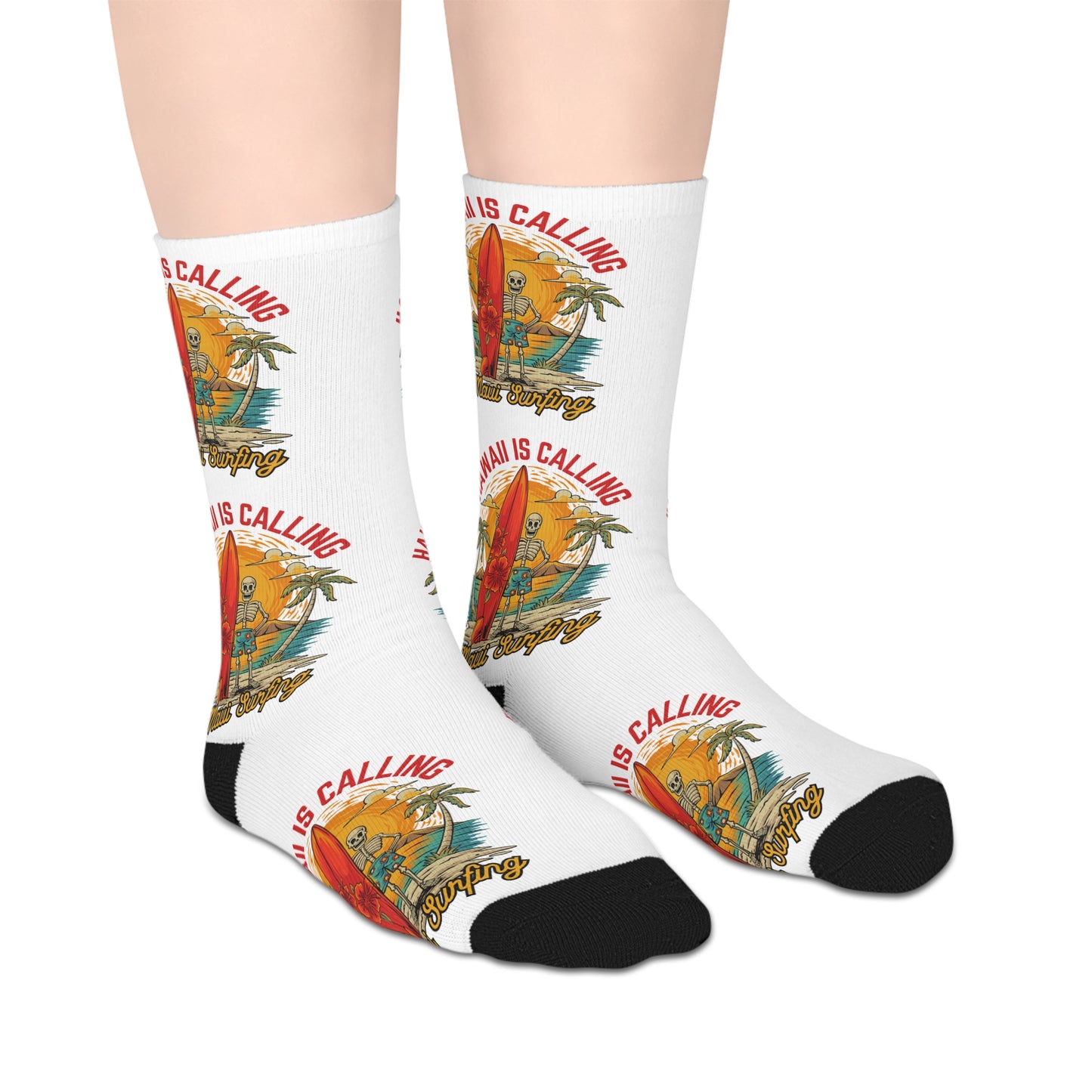 Hawaiian Surf Vintage Mid-Length Socks