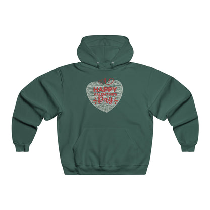 Valentine's Day Heart Hooded Sweatshirt - "Happy Valentine's Day" Design