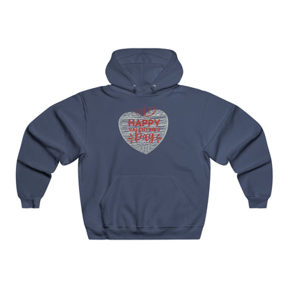 Valentine's Day Heart Hooded Sweatshirt - "Happy Valentine's Day" Design