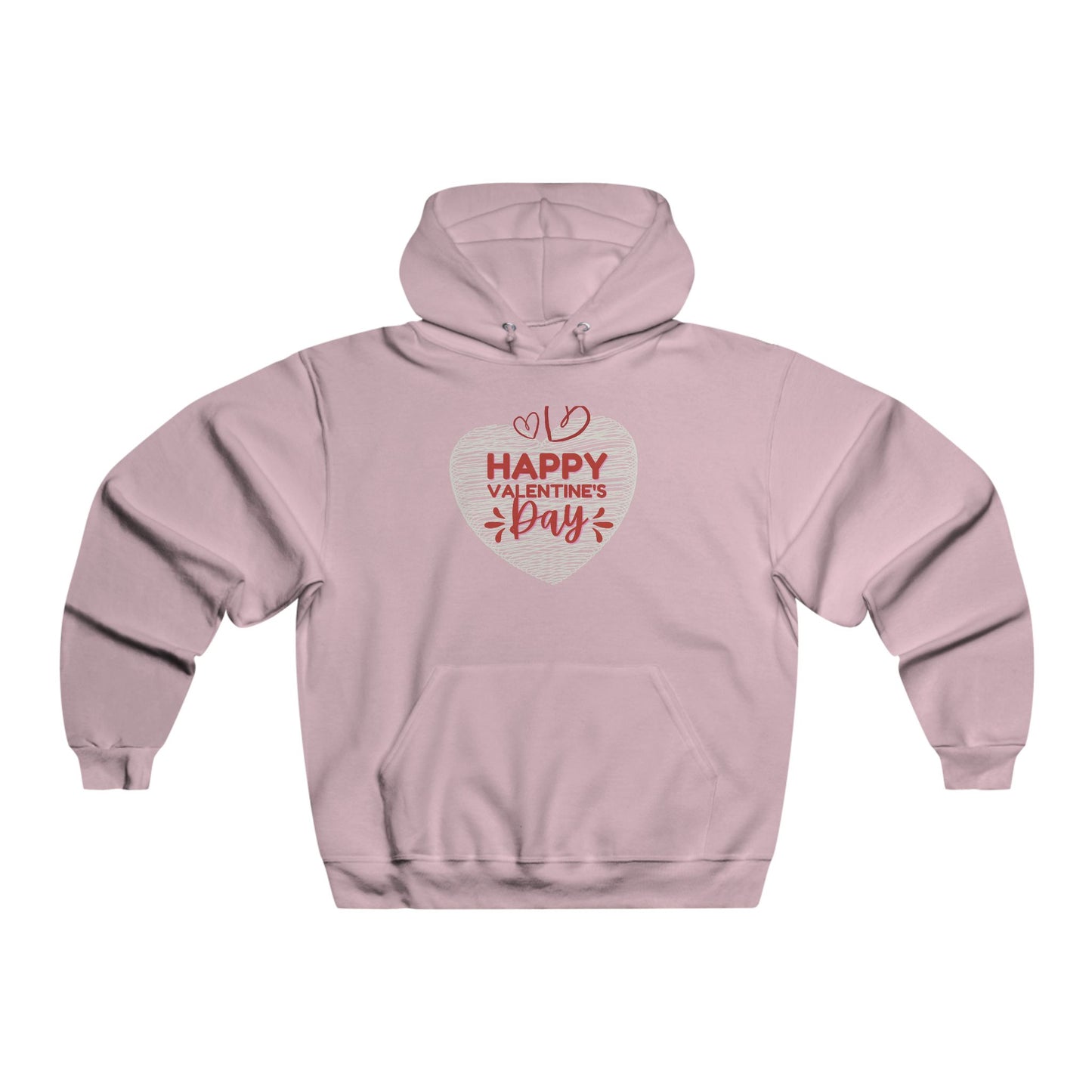 Valentine's Day Heart Hooded Sweatshirt - "Happy Valentine's Day" Design