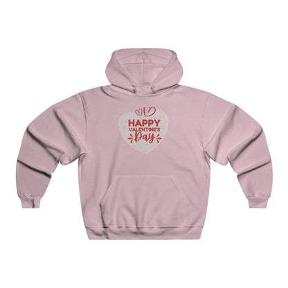 Valentine's Day Heart Hooded Sweatshirt - "Happy Valentine's Day" Design