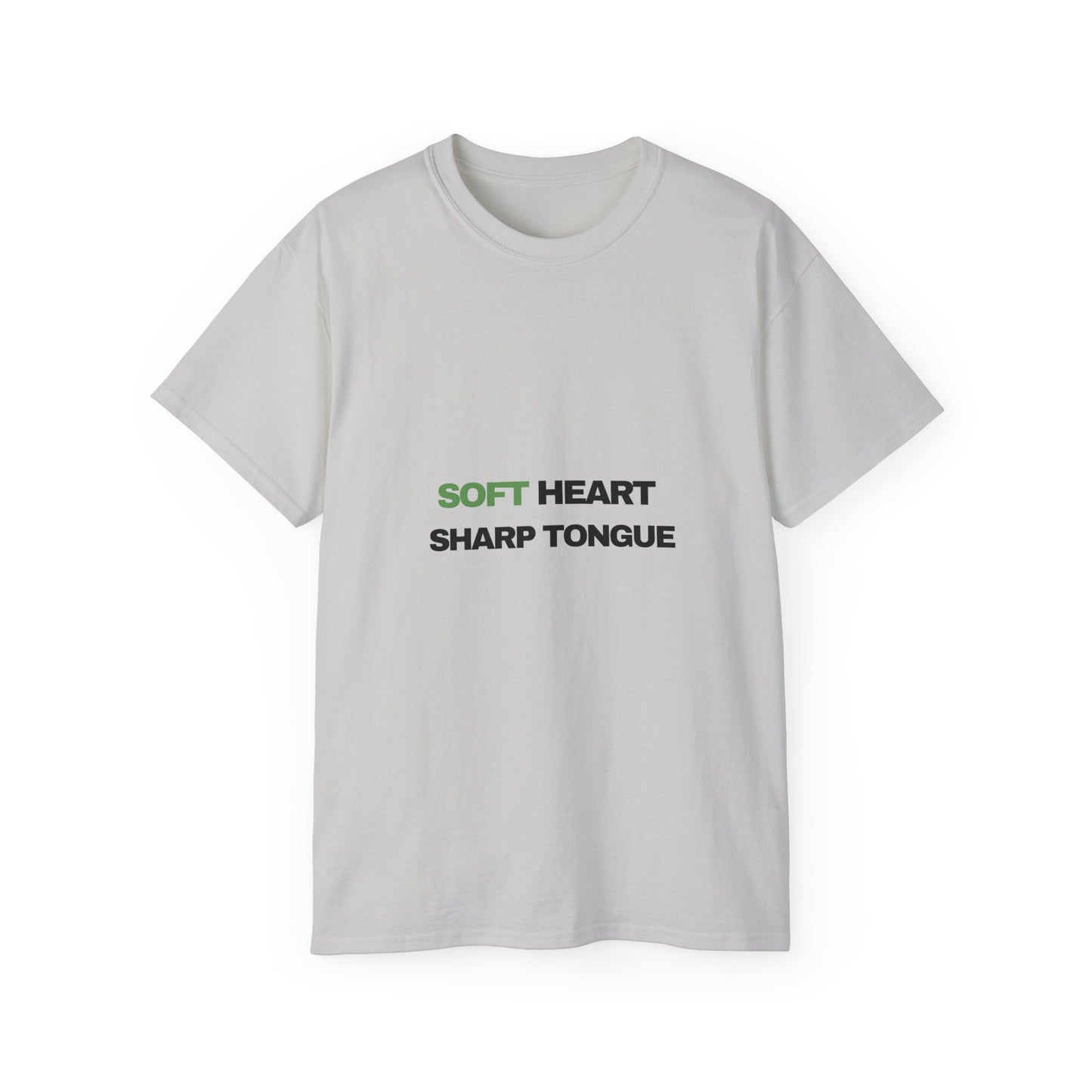 Soft Heart Sharp Tongue Tee — Graphic Cotton T‑Shirt