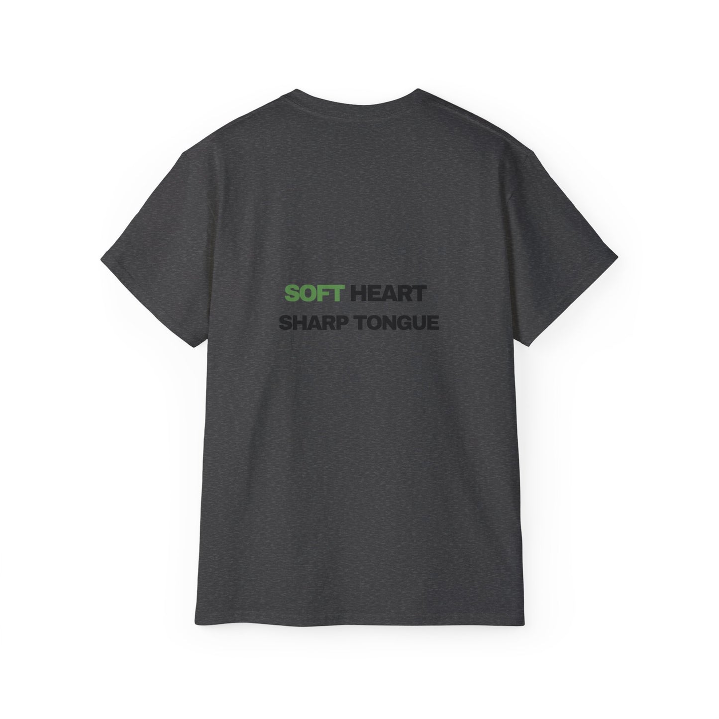 Soft Heart Sharp Tongue Tee — Graphic Cotton T‑Shirt