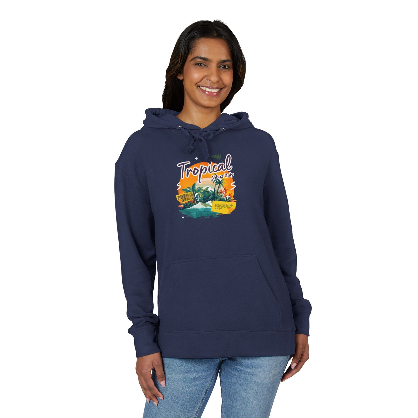 Tropical Island Hoodie — "Tropical Vibes" Graphic Pullover
